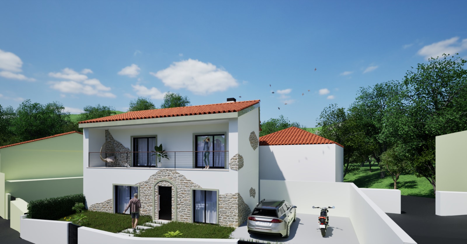 Moradia para reconstrução com projeto 3D em Alqueidão da Serra